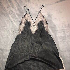 Victoria’s Secret Black Lace Trim Nightgown